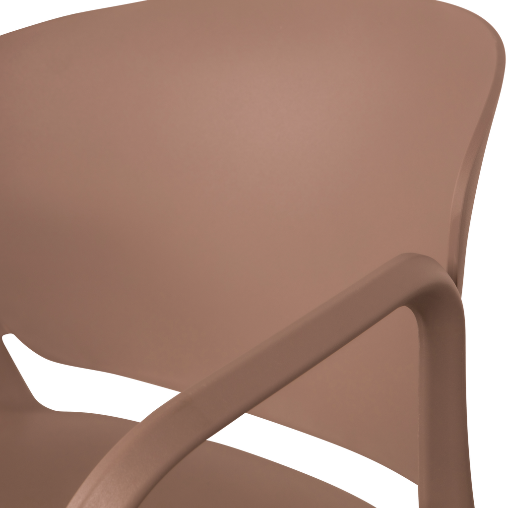 BENT GARDEN CHAIR PLASTIC SALMON PINK