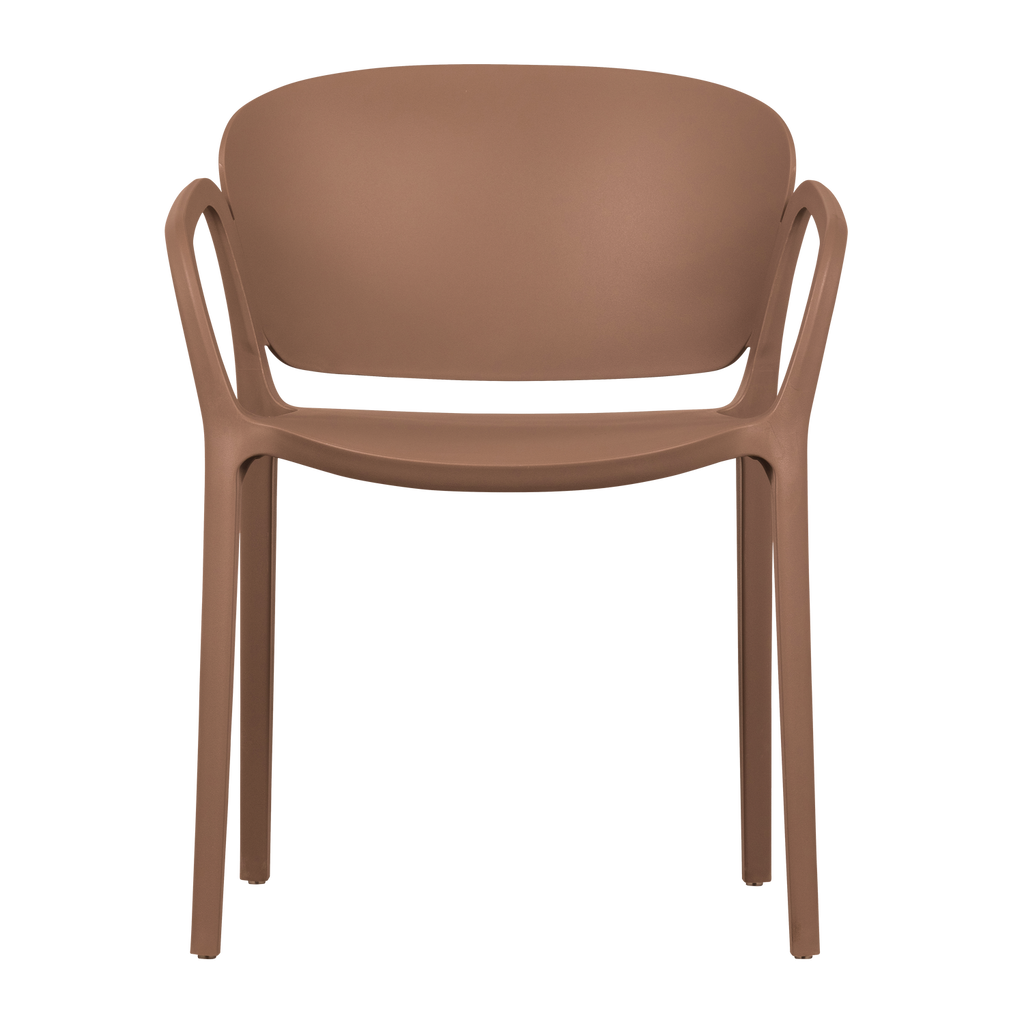 BENT GARDEN CHAIR PLASTIC SALMON PINK