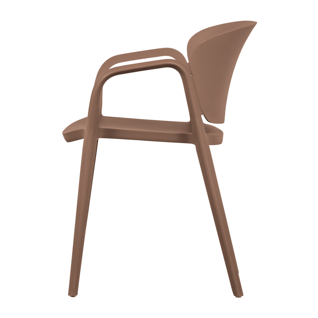 BENT GARDEN CHAIR PLASTIC SALMON PINK