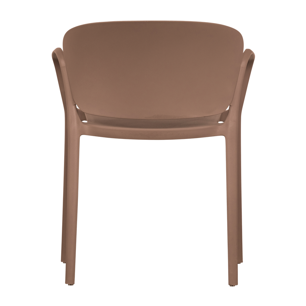 BENT GARDEN CHAIR PLASTIC SALMON PINK