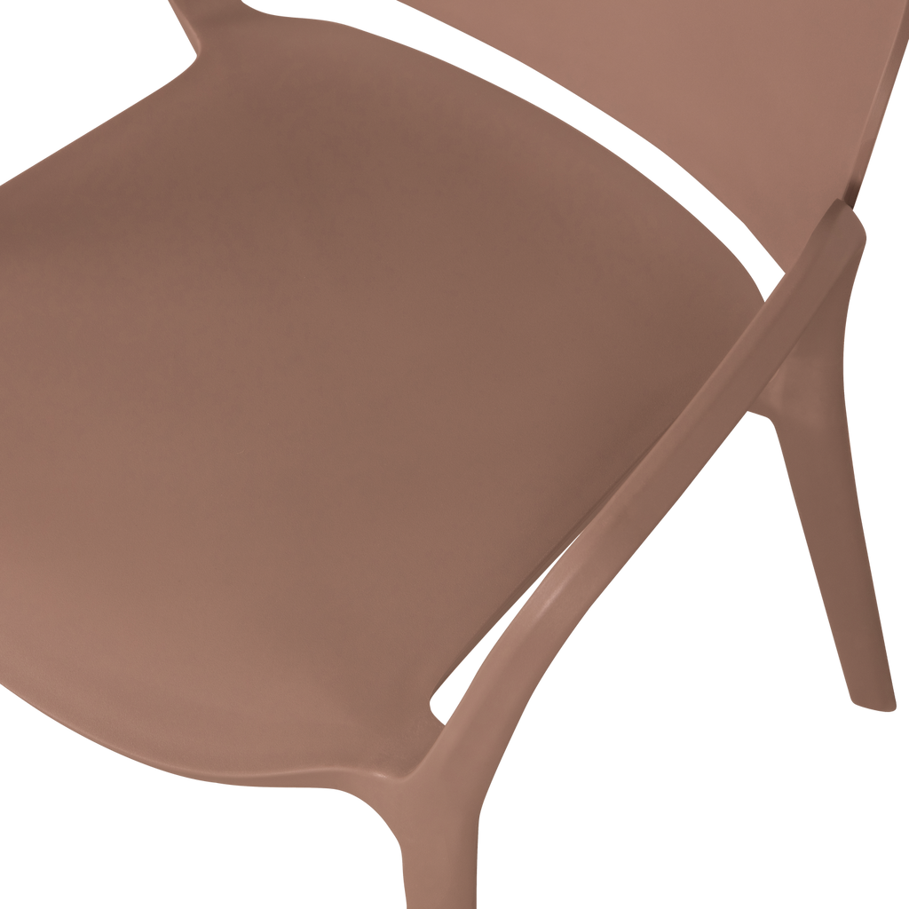 BENT GARDEN CHAIR PLASTIC SALMON PINK