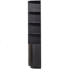 Laden Sie das Bild in den Galerie-Viewer, FINCA STORAGE CABINET ROUND RIGHT 78CM PINE DEEP BLACK [fsc]