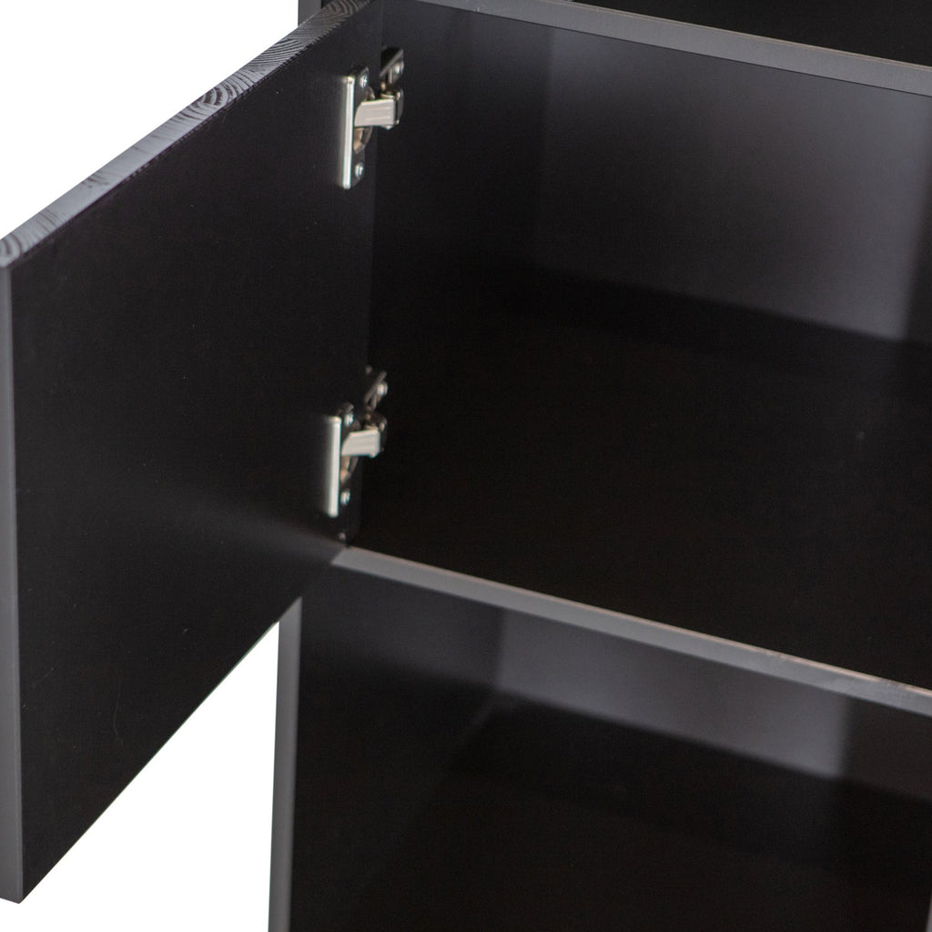 FINCA OPEN SHELF CABINET 40 CM PINE DEEP BLACK [fsc]