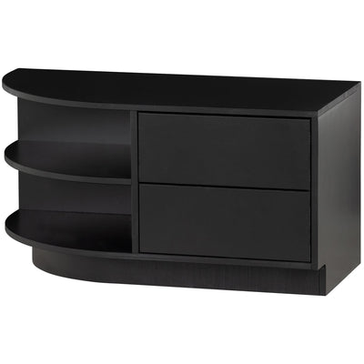 FINCA TV UNIT ROUND LEFT 78 CM PINE DEEP BLACK [fsc]