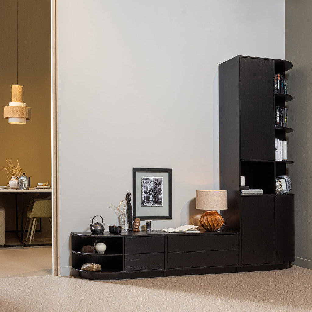 FINCA TV UNIT 75CM PINE DEEP BLACK [fsc]