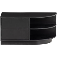 Laden Sie das Bild in den Galerie-Viewer, FINCA TV UNIT ROUND RIGHT 78 CM PINE DEEP BLACK [fsc]