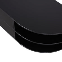 Laden Sie das Bild in den Galerie-Viewer, FINCA TV UNIT ROUND RIGHT 78 CM PINE DEEP BLACK [fsc]