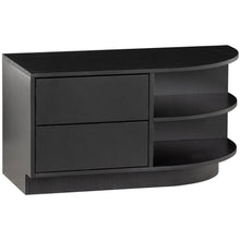Laden Sie das Bild in den Galerie-Viewer, FINCA TV UNIT ROUND RIGHT 78 CM PINE DEEP BLACK [fsc]