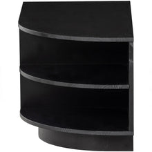 Laden Sie das Bild in den Galerie-Viewer, FINCA TV UNIT ROUND RIGHT 78 CM PINE DEEP BLACK [fsc]