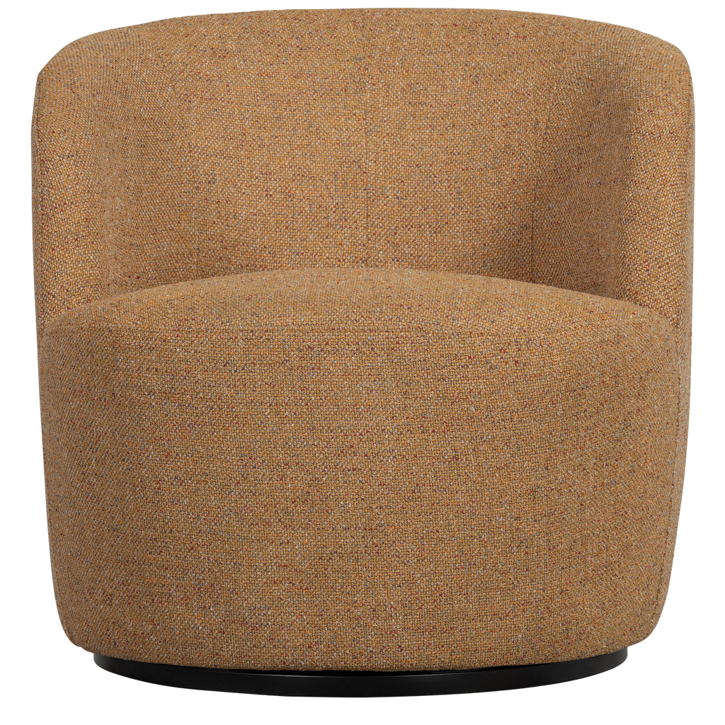 SERRA SWIVEL CHAIR WOVEN FABRIC CURRY MELANGE