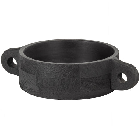 Hari bowl mango wood black 37x24cm