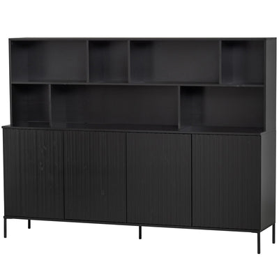 NEW GRAVURE WALL CABINET PINE BLACK [fsc]
