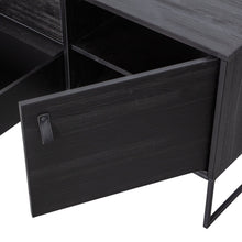 Laden Sie das Bild in den Galerie-Viewer, SILAS TV UNIT 180CM ASH BRUSHED BLACKNIGHT [fsc]