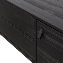 Laden Sie das Bild in den Galerie-Viewer, SILAS TV UNIT 180CM ASH BRUSHED BLACKNIGHT [fsc]