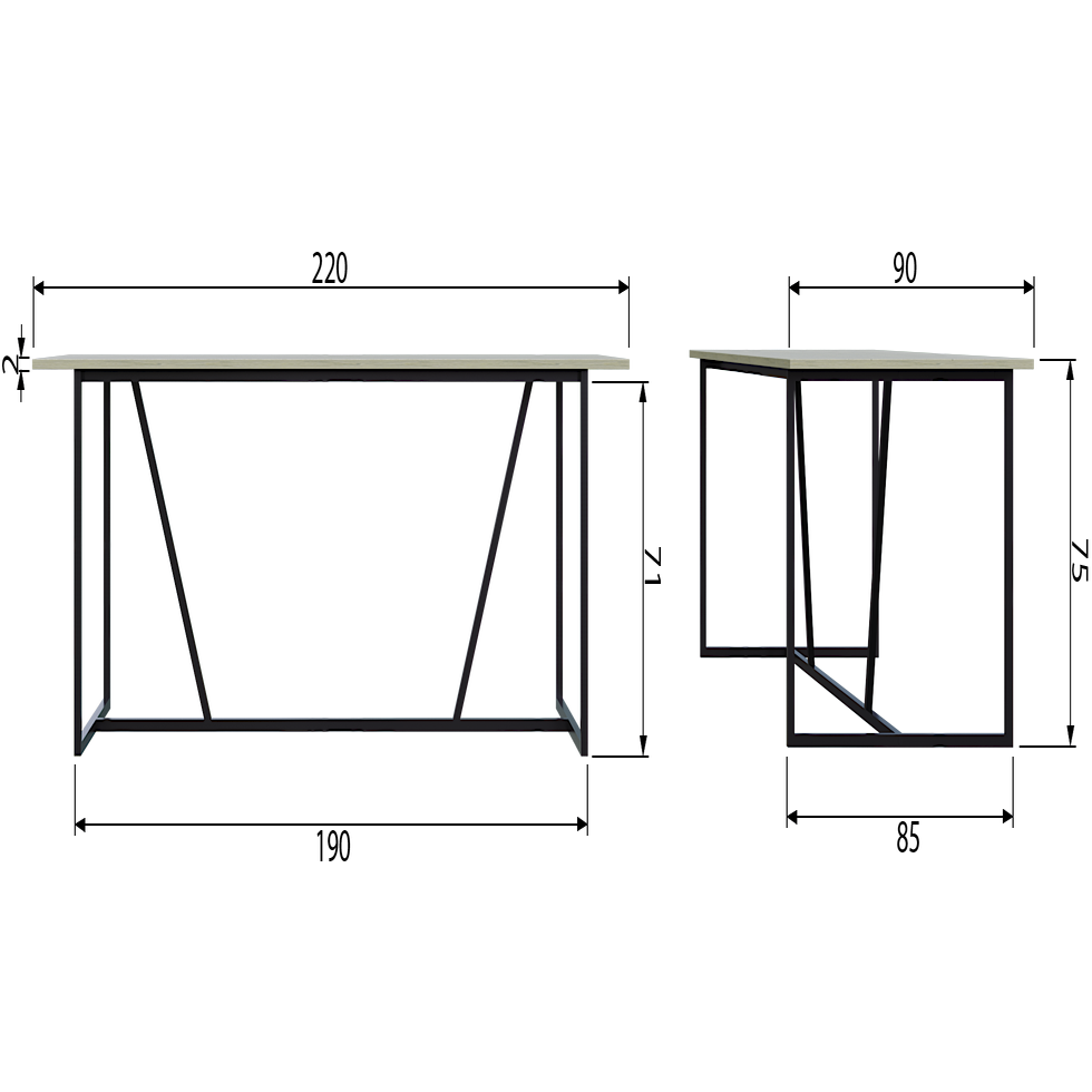 SILAS DINING TABLE ASH BRUSHED DUST [fsc]