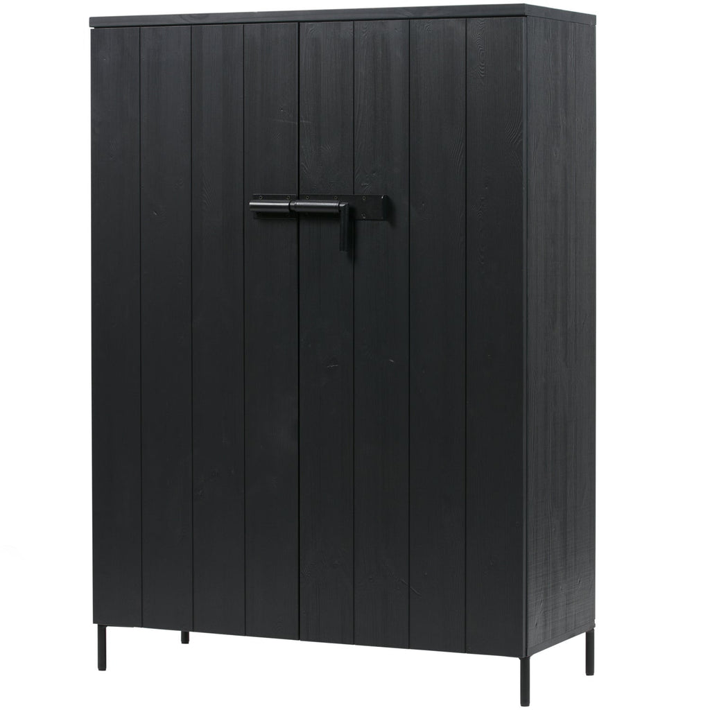 BRUUT 2 DOOR CABINET PINE BLACK [fsc]