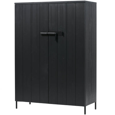 BRUUT 2 DOOR CABINET PINE BLACK [fsc]