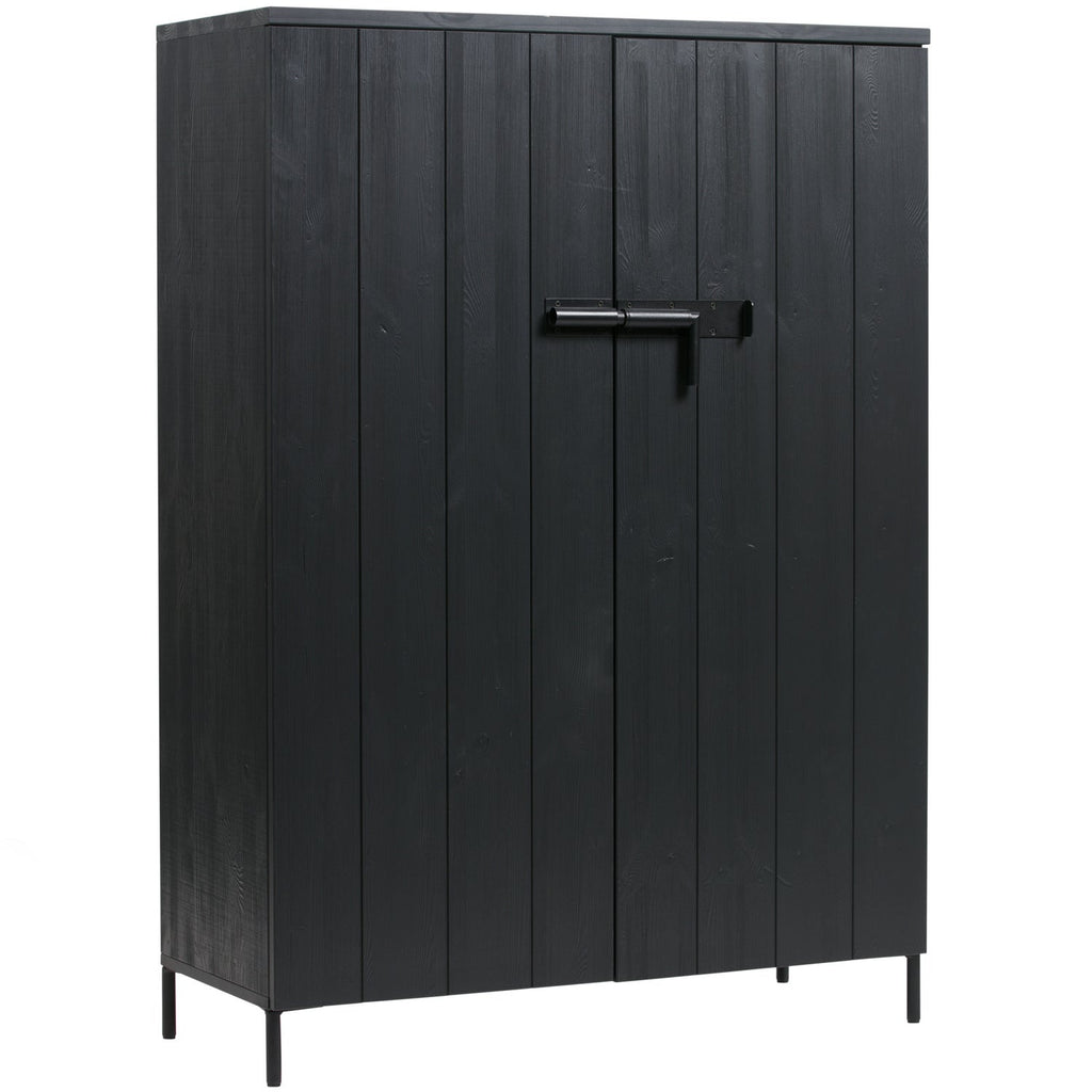 BRUUT 2 DOOR CABINET PINE BLACK [fsc]