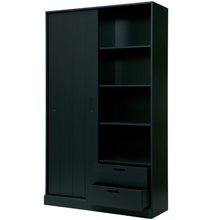 Laden Sie das Bild in den Galerie-Viewer, MOVE SLIDING DOOR CABINET PINE MATT BLACK [fsc]