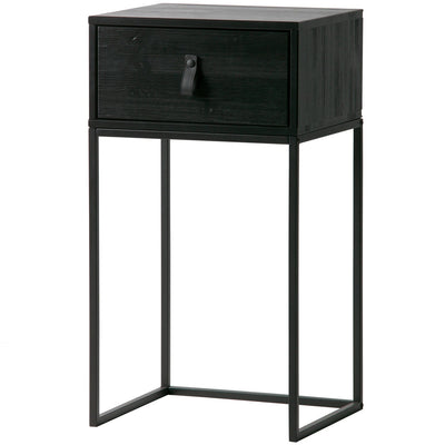 ZOLA NIGHTSTAND WITH DRAWER BLACK [fsc]