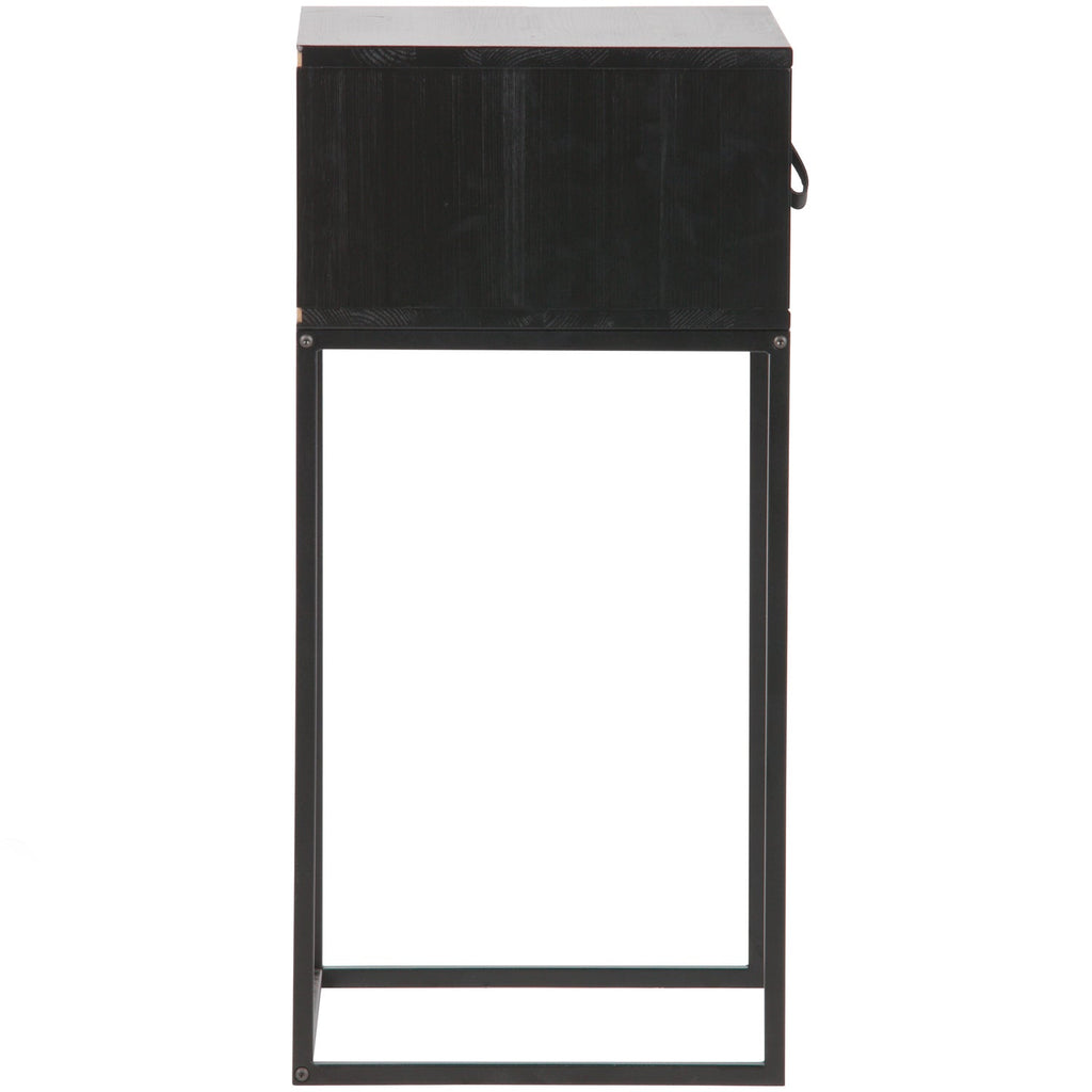 ZOLA NIGHTSTAND WITH DRAWER BLACK [fsc]