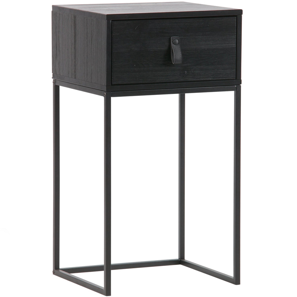 ZOLA NIGHTSTAND WITH DRAWER BLACK [fsc]