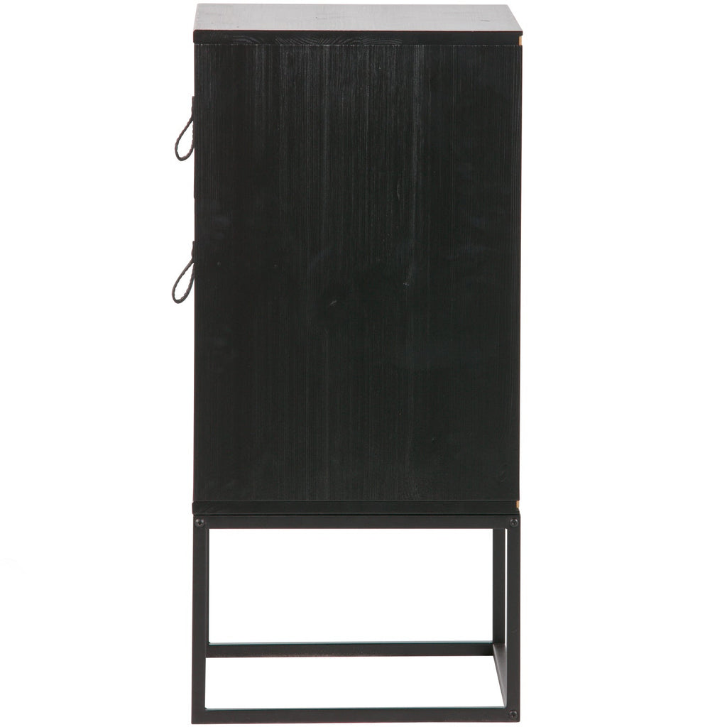 ZOLA NIGHTSTAND WITH DRAWER AND DOOR BLACK [fsc]