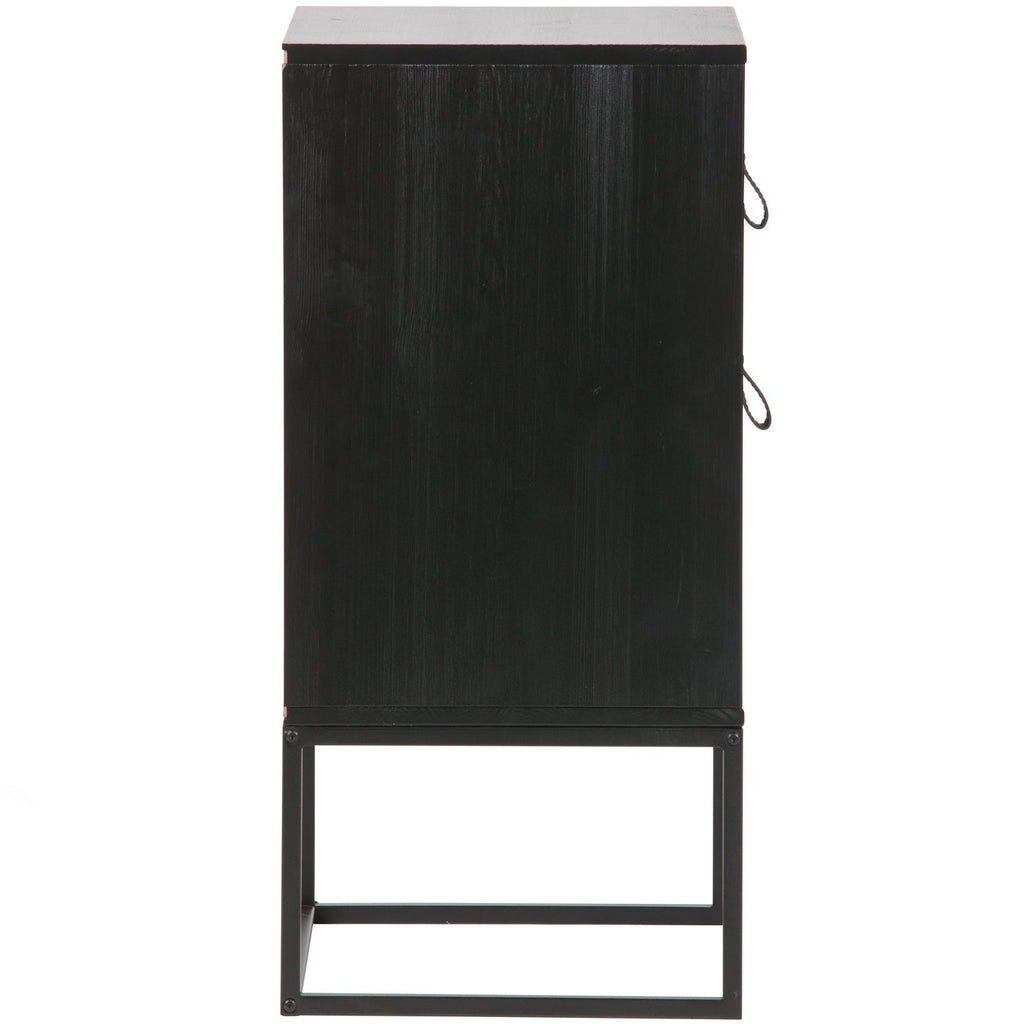 ZOLA NIGHTSTAND WITH DRAWER AND DOOR BLACK [fsc]