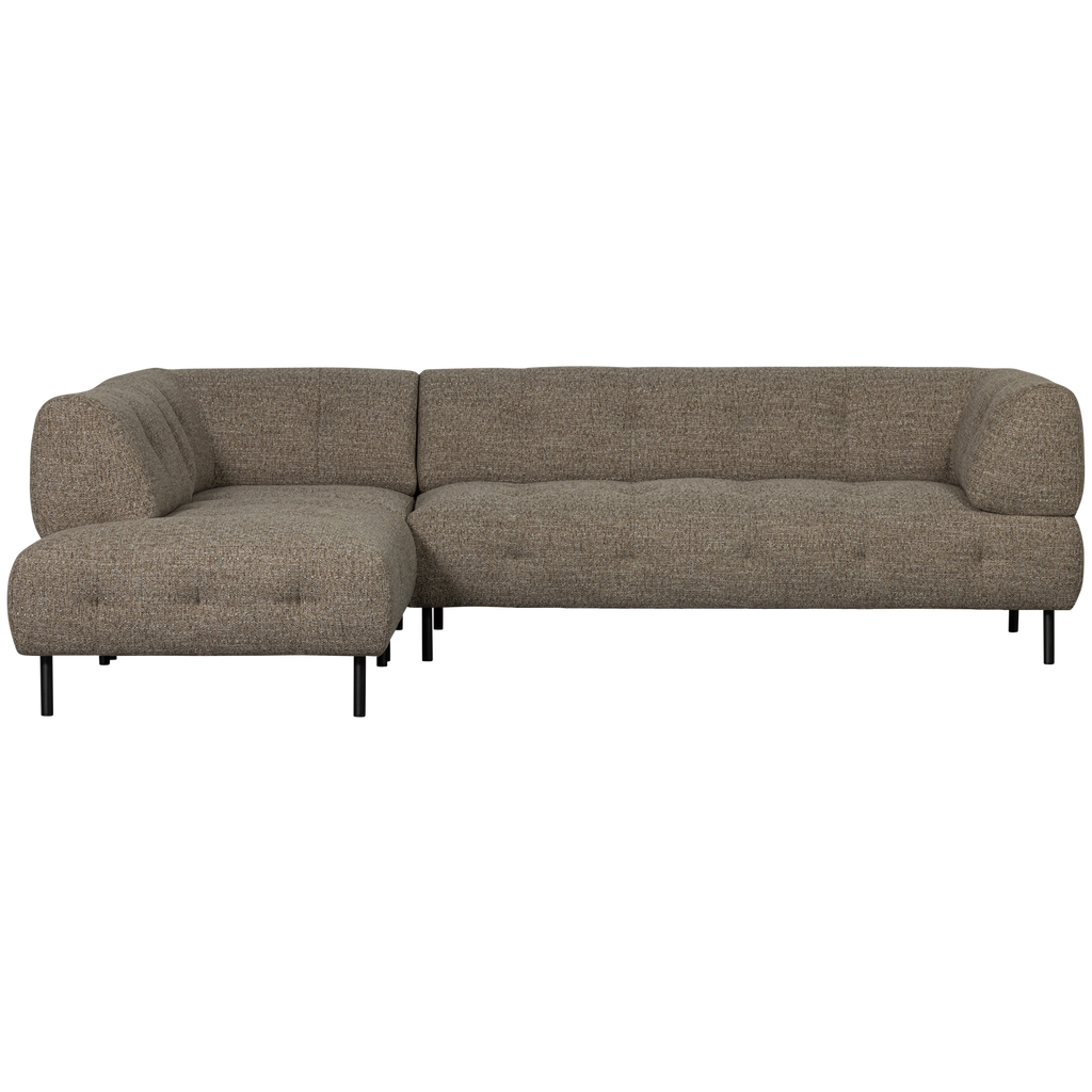 LLOYD CORNER SOFA LEFT COARSE WOVEN DARK BROWN MELANGE