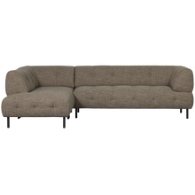 Laden Sie das Bild in den Galerie-Viewer, LLOYD CORNER SOFA LEFT COARSE WOVEN DARK BROWN MELANGE