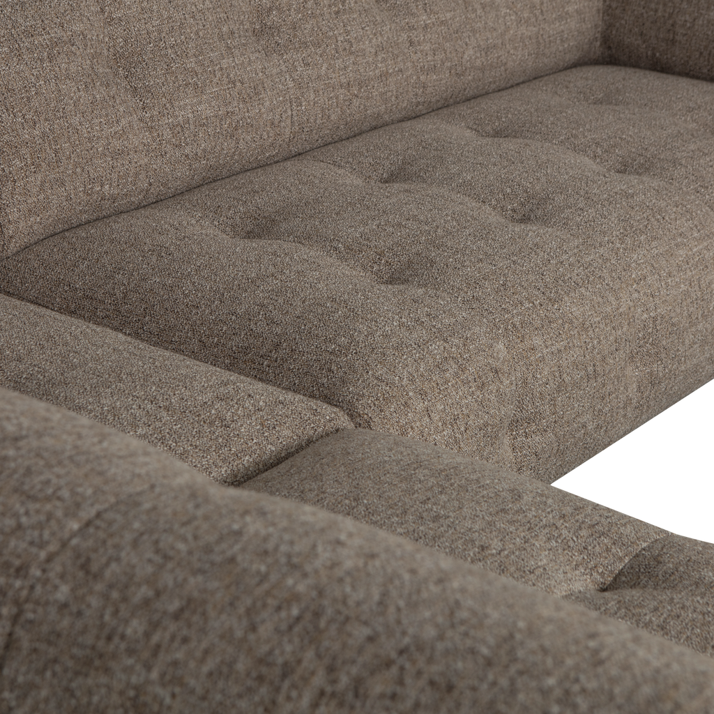 LLOYD CORNER SOFA LEFT COARSE WOVEN DARK BROWN MELANGE