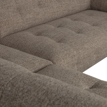 Laden Sie das Bild in den Galerie-Viewer, LLOYD CORNER SOFA LEFT COARSE WOVEN DARK BROWN MELANGE