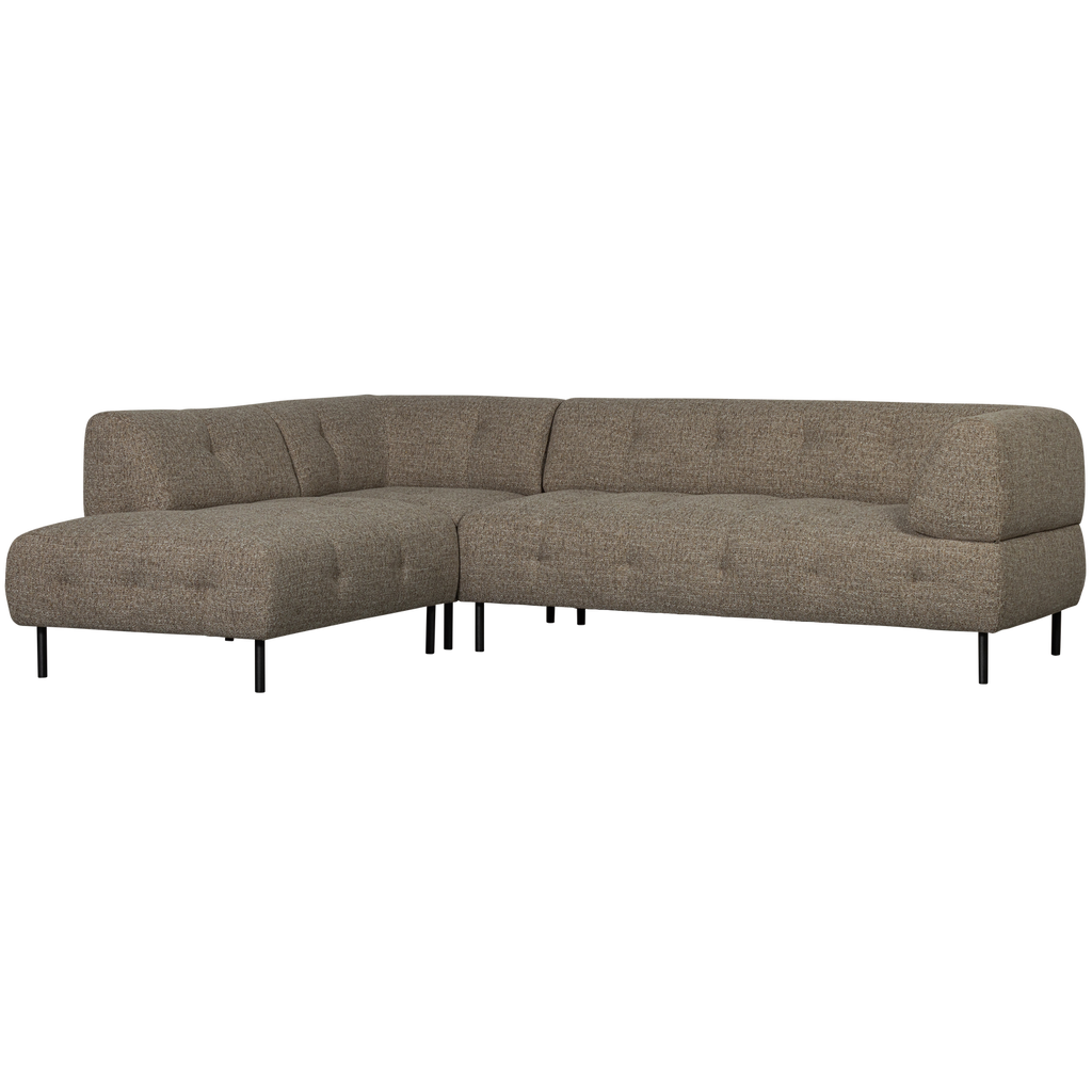 LLOYD CORNER SOFA LEFT COARSE WOVEN DARK BROWN MELANGE