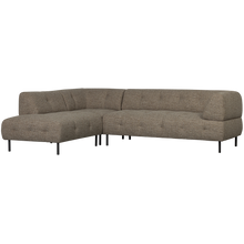 Laden Sie das Bild in den Galerie-Viewer, LLOYD CORNER SOFA LEFT COARSE WOVEN DARK BROWN MELANGE