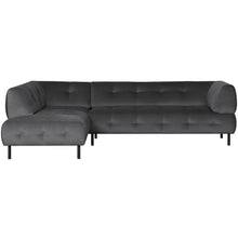 Laden Sie das Bild in den Galerie-Viewer, LLOYD CORNER SOFA LEFT VELVET CAST IRON