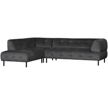 Laden Sie das Bild in den Galerie-Viewer, LLOYD CORNER SOFA LEFT VELVET CAST IRON