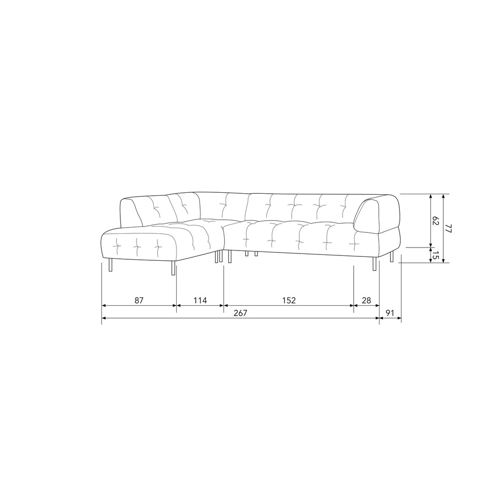 LLOYD CORNER SOFA LEFT VELVET CLOUD