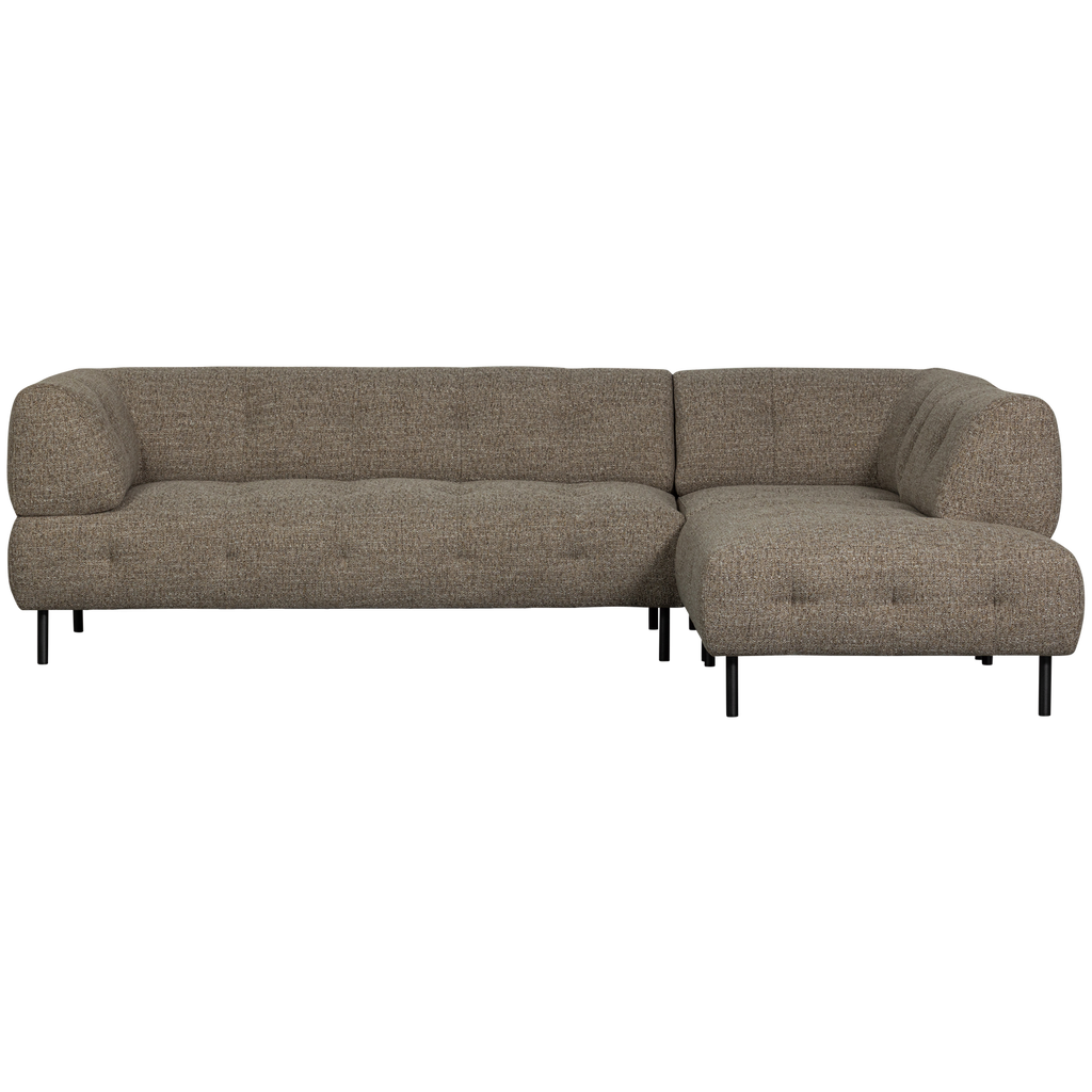 LLOYD CORNER SOFA RIGHT COARSE WOVEN DARK BROWN MELANGE