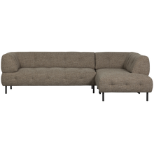 Laden Sie das Bild in den Galerie-Viewer, LLOYD CORNER SOFA RIGHT COARSE WOVEN DARK BROWN MELANGE