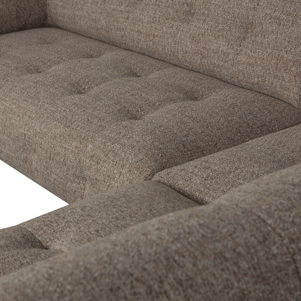 LLOYD CORNER SOFA RIGHT COARSE WOVEN DARK BROWN MELANGE