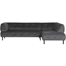 Laden Sie das Bild in den Galerie-Viewer, LLOYD CORNER SOFA RIGHT VELVET CAST IRON