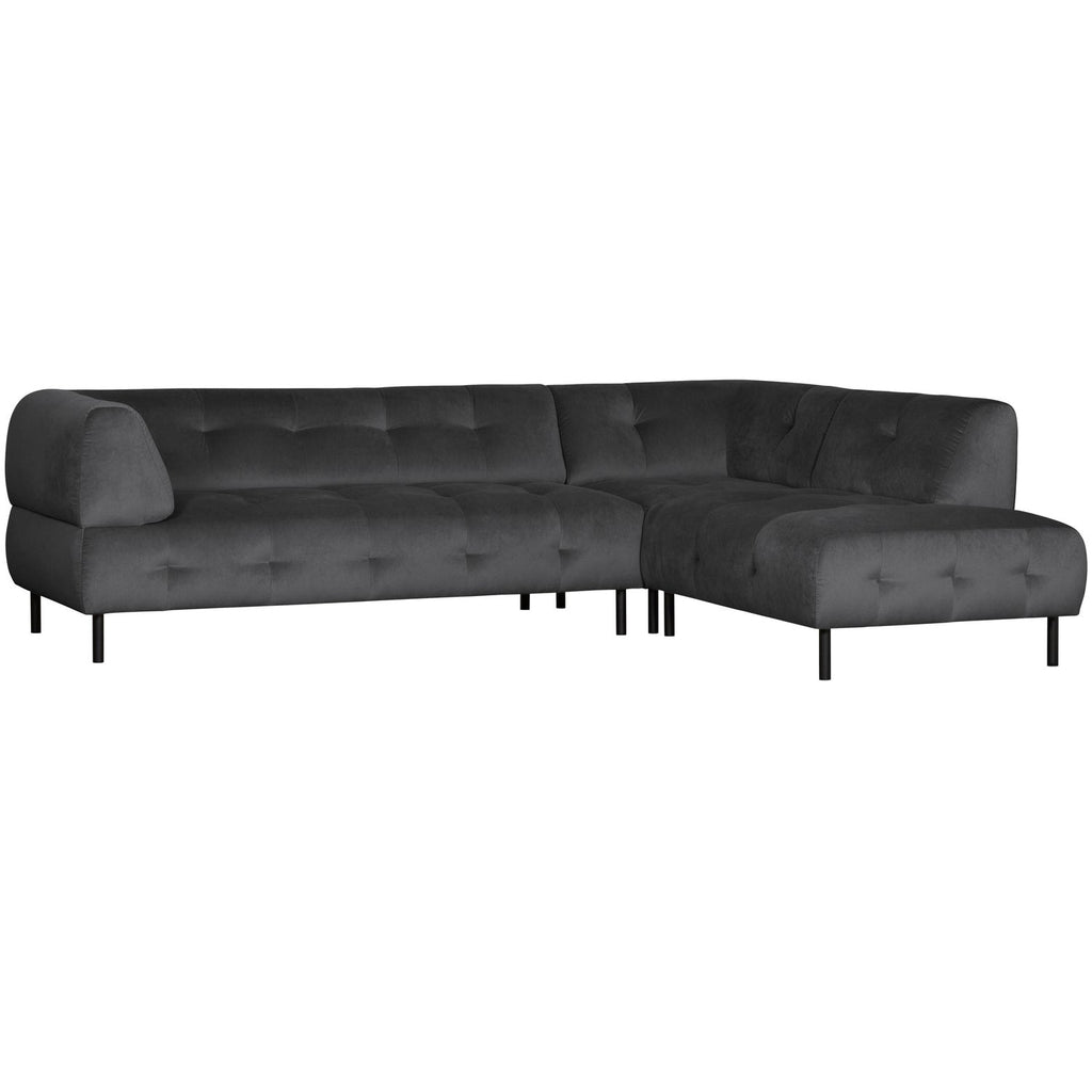 LLOYD CORNER SOFA RIGHT VELVET CAST IRON