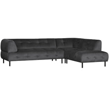 Laden Sie das Bild in den Galerie-Viewer, LLOYD CORNER SOFA RIGHT VELVET CAST IRON