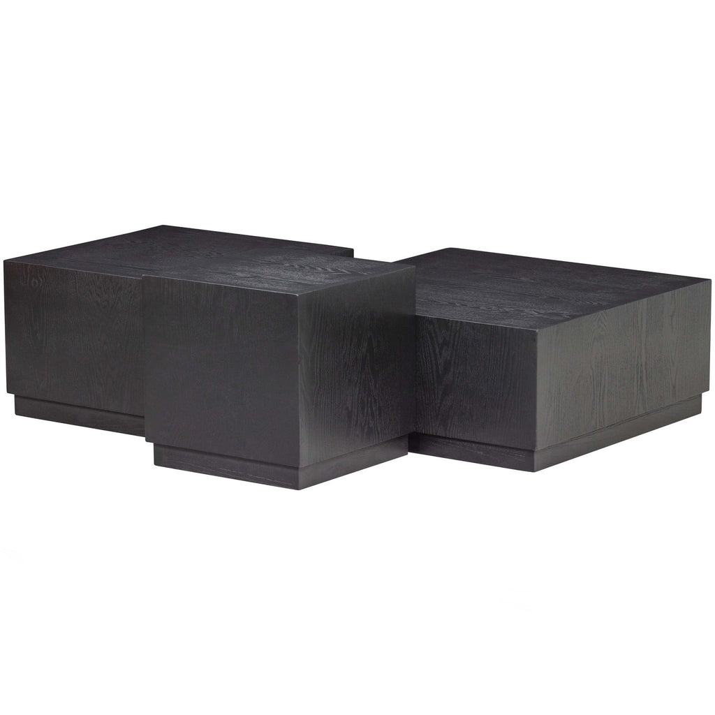 PIM SIDE TABLE WOOD BLACK - SET OF 3