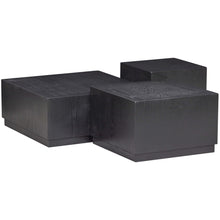 Load image into Gallery viewer, PIM SIDE TABLE WOOD BLACK - SET OF 3