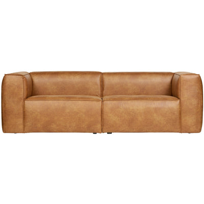 BEAN 3.5-SEATER SOFA ECO LEATHER COGNAC