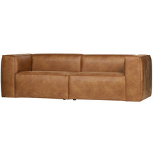 Load image into Gallery viewer, BEAN 3.5-SEATER SOFA ECO LEATHER COGNAC