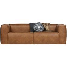 Load image into Gallery viewer, BEAN 3.5-SEATER SOFA ECO LEATHER COGNAC