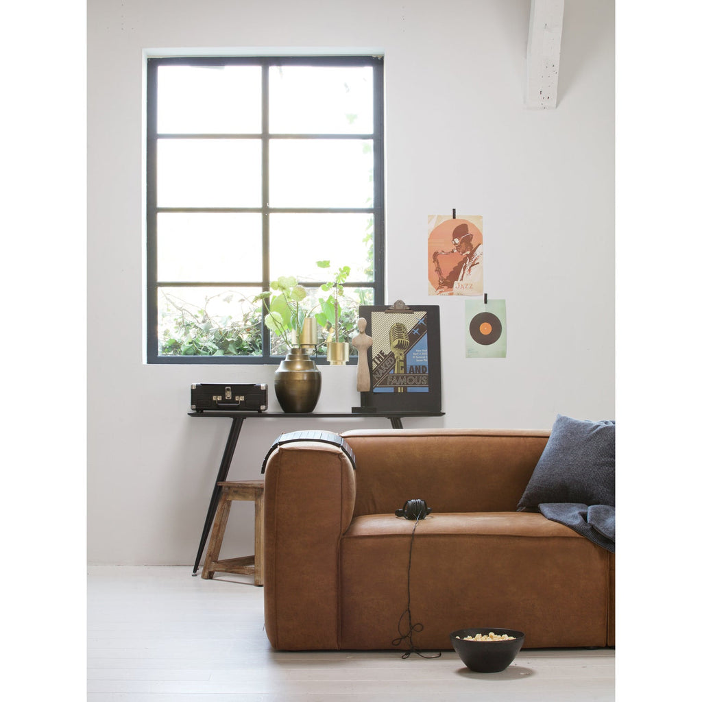 BEAN 3.5-SEATER SOFA ECO LEATHER COGNAC