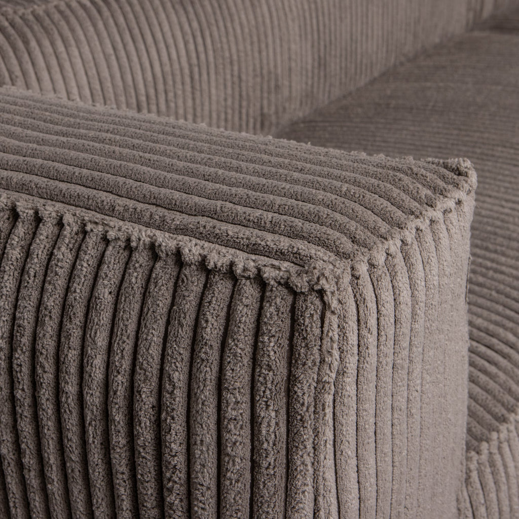 BEAN 3,5-SEATER SOFA RIB FABRIC MUD